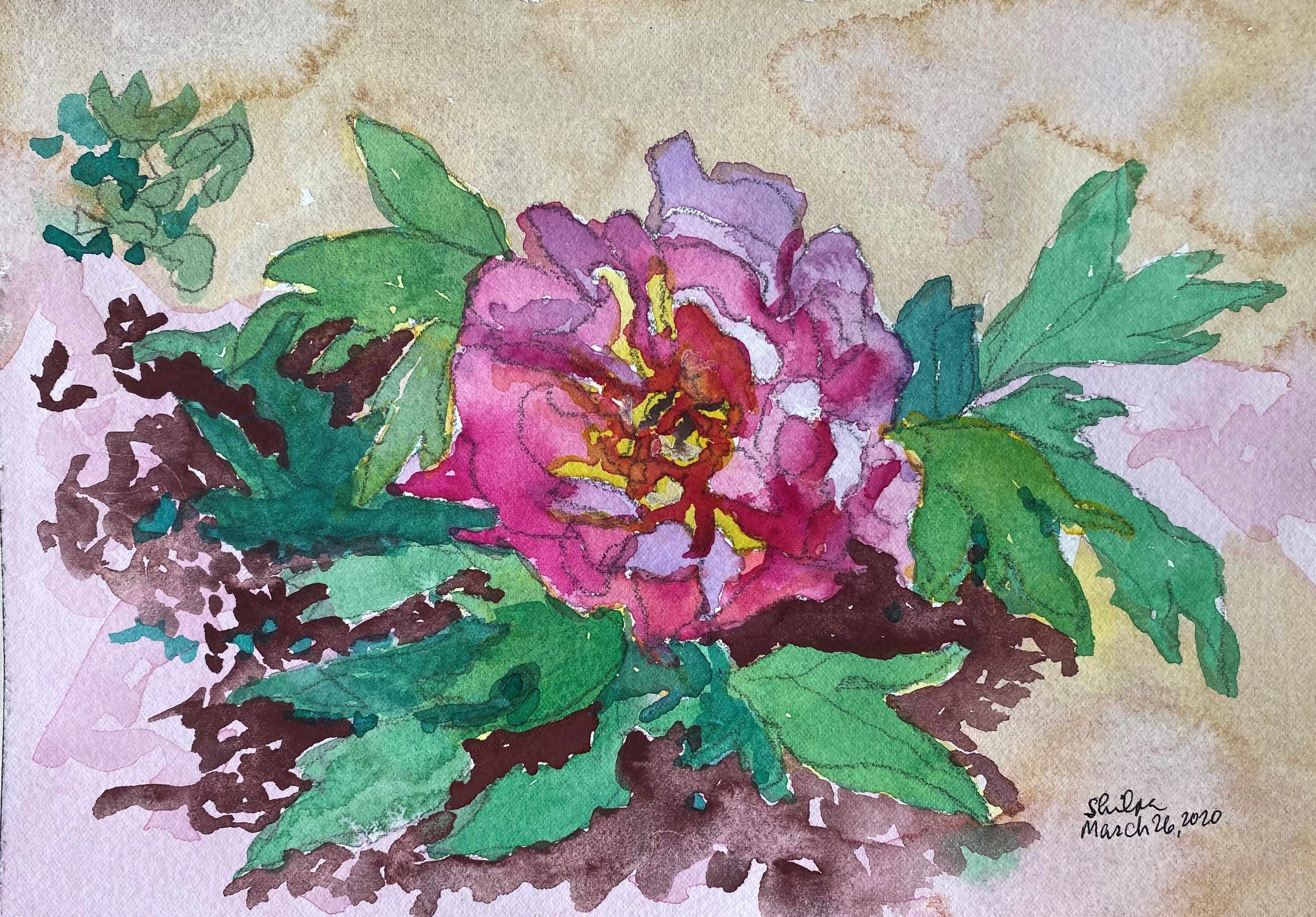 Non-dominant hand floral